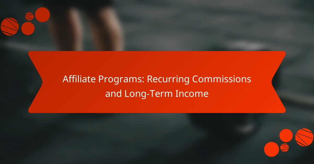Affiliate Programs: Recurring Commissions and Long-Term Income