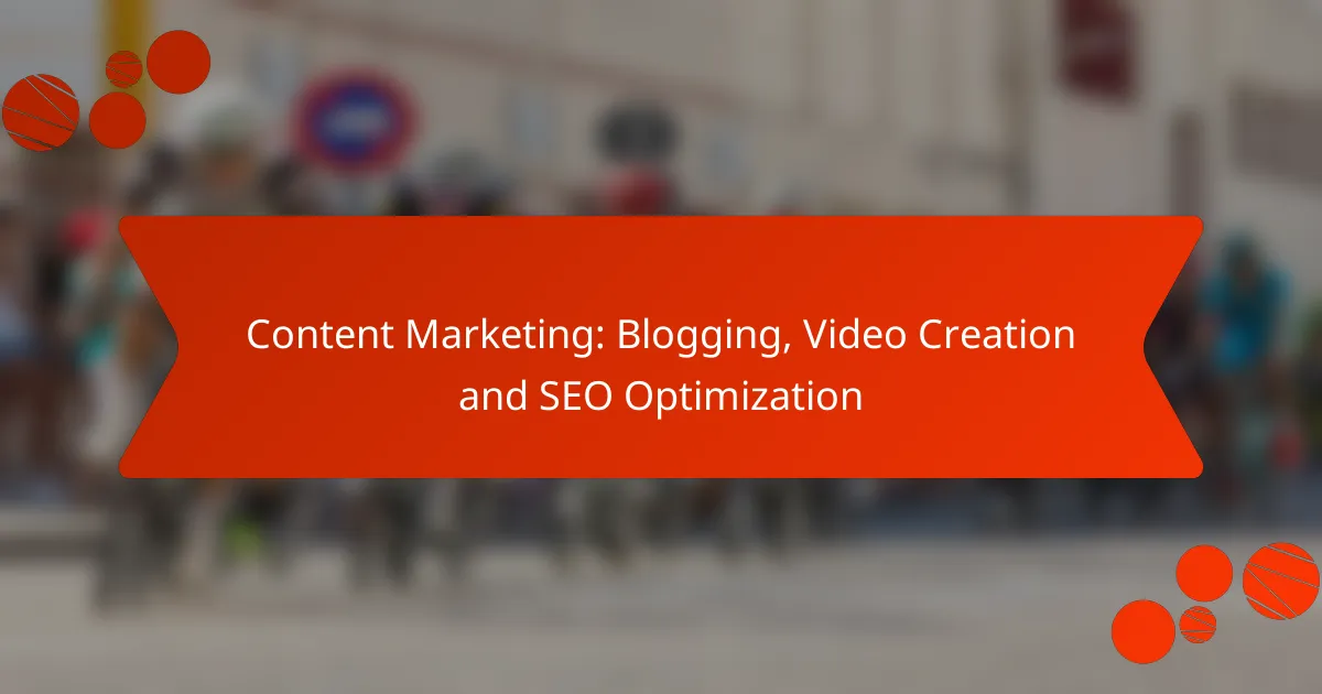 Content Marketing: Blogging, Video Creation and SEO Optimization