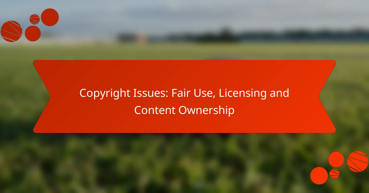 Copyright Issues: Fair Use, Licensing and Content Ownership