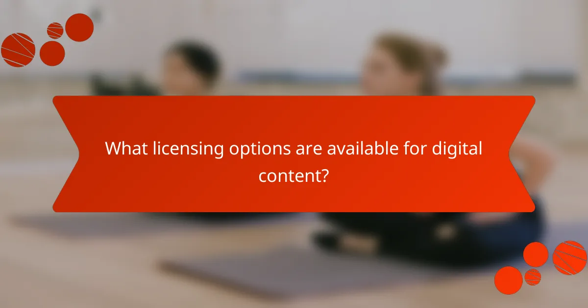 What licensing options are available for digital content?